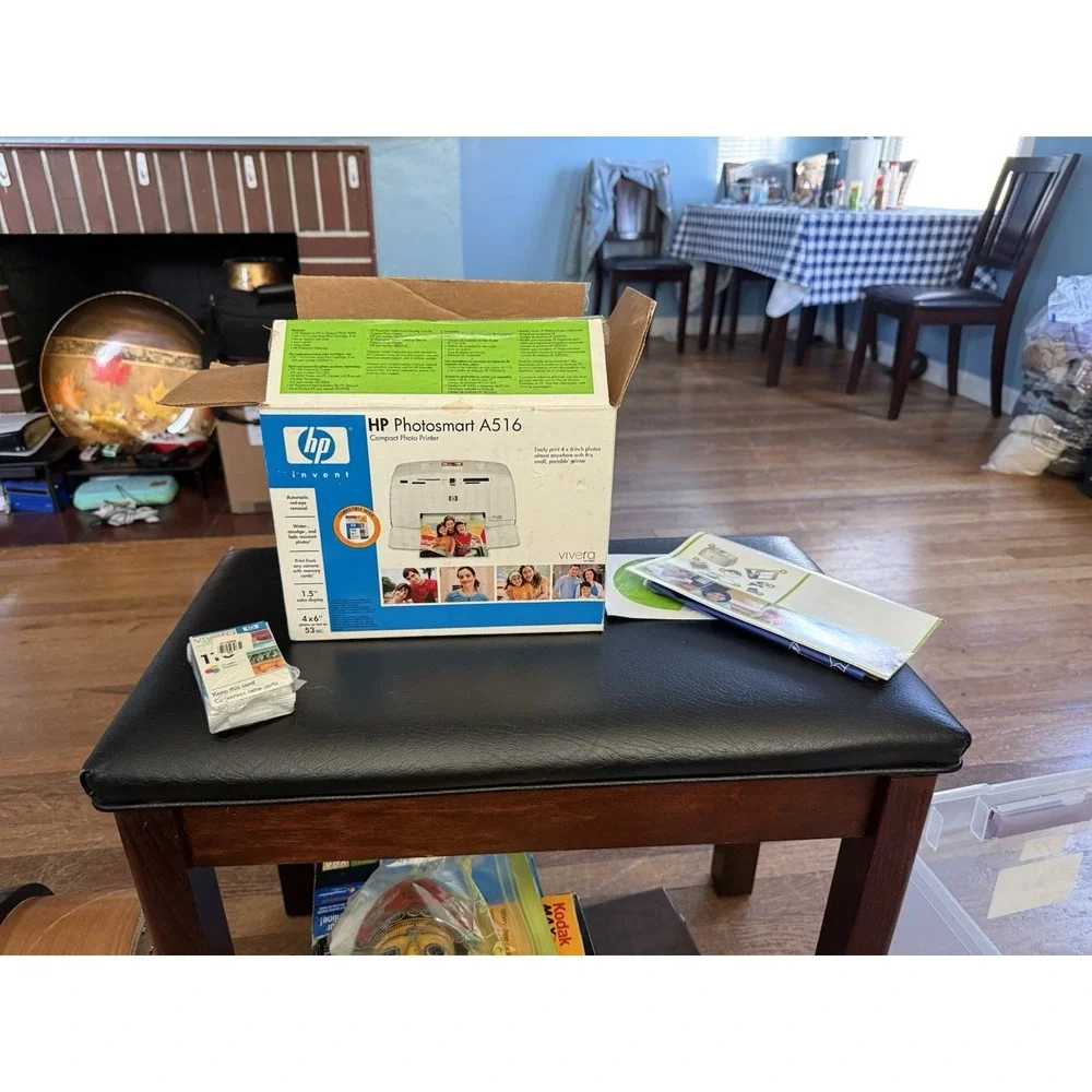 HP Photosmart A516 Digital Photo Inkjet Printer, Untested No Power Cord